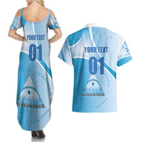 Custom Nicaragua Football Couples Matching Summer Maxi Dress and Hawaiian Shirt Vamos Los Pinoleros