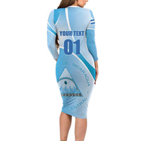 Custom Nicaragua Football Family Matching Long Sleeve Bodycon Dress and Hawaiian Shirt Vamos Los Pinoleros