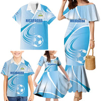 Custom Nicaragua Football Family Matching Mermaid Dress and Hawaiian Shirt Vamos Los Pinoleros