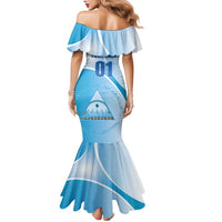Custom Nicaragua Football Family Matching Mermaid Dress and Hawaiian Shirt Vamos Los Pinoleros