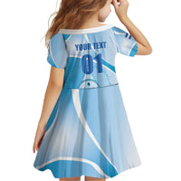 Custom Nicaragua Football Family Matching Off The Shoulder Long Sleeve Dress and Hawaiian Shirt Vamos Los Pinoleros