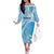 Custom Nicaragua Football Family Matching Off The Shoulder Long Sleeve Dress and Hawaiian Shirt Vamos Los Pinoleros