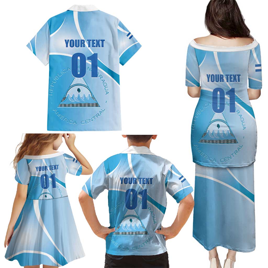 Custom Nicaragua Football Family Matching Puletasi and Hawaiian Shirt Vamos Los Pinoleros