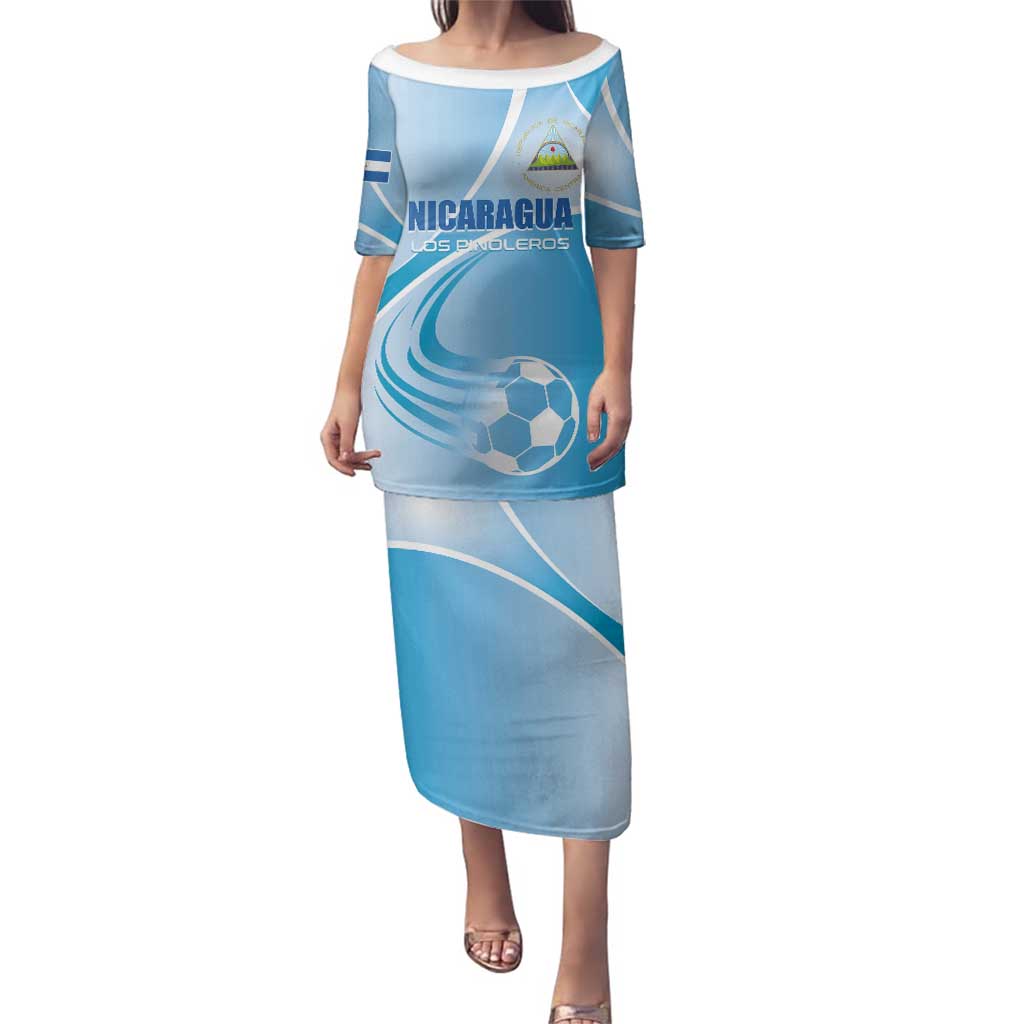 Custom Nicaragua Football Family Matching Puletasi and Hawaiian Shirt Vamos Los Pinoleros