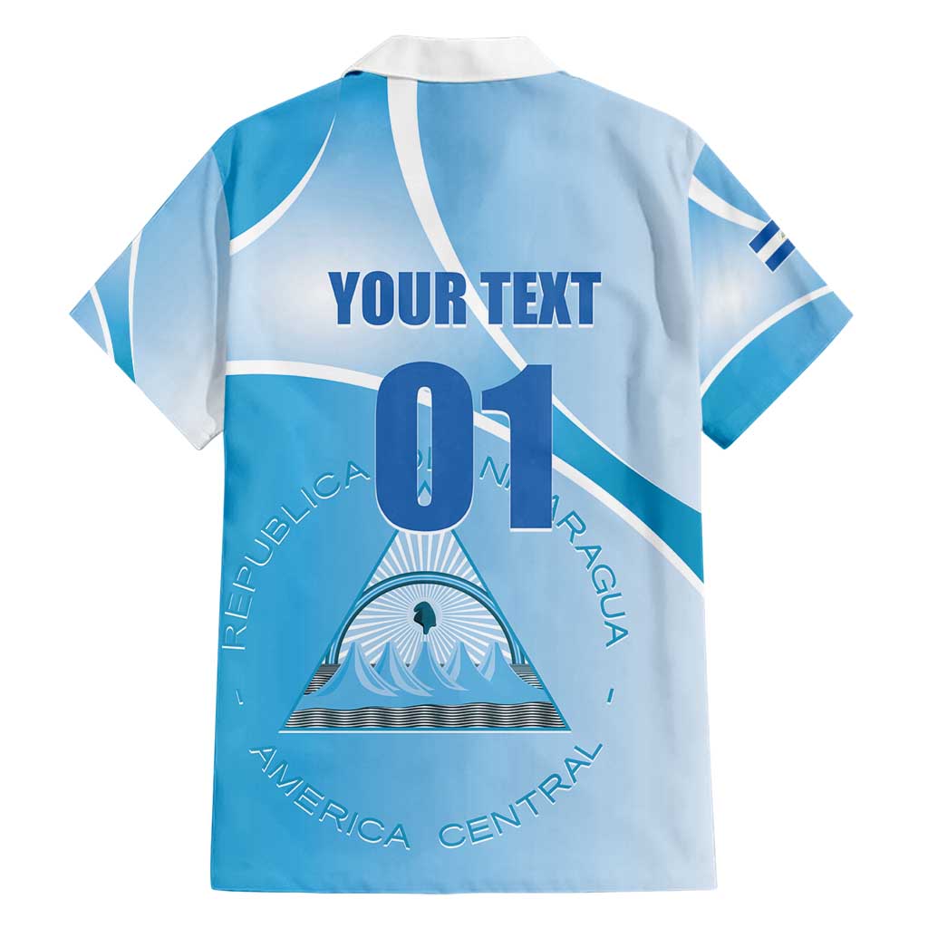 Custom Nicaragua Football Family Matching Short Sleeve Bodycon Dress and Hawaiian Shirt Vamos Los Pinoleros