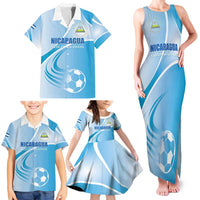 Custom Nicaragua Football Family Matching Tank Maxi Dress and Hawaiian Shirt Vamos Los Pinoleros