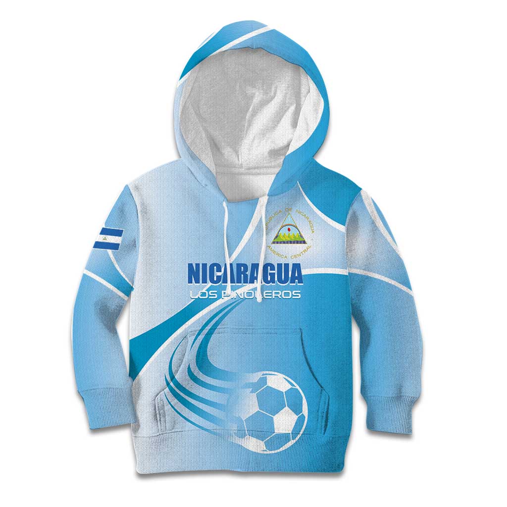 Custom Nicaragua Football Kid Hoodie Vamos Los Pinoleros