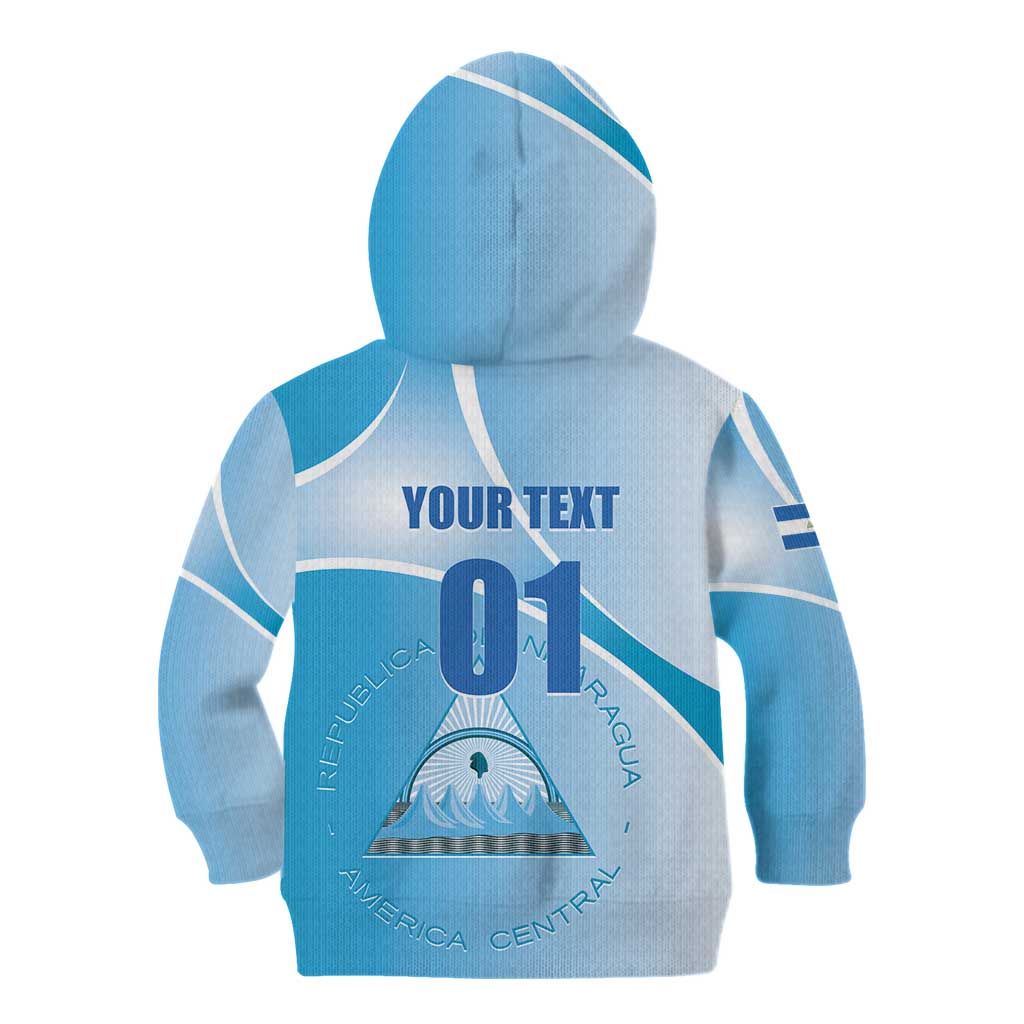 Custom Nicaragua Football Kid Hoodie Vamos Los Pinoleros