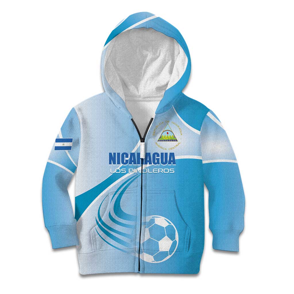 Custom Nicaragua Football Kid Hoodie Vamos Los Pinoleros