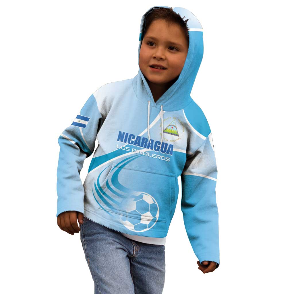 Custom Nicaragua Football Kid Hoodie Vamos Los Pinoleros