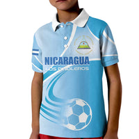 Custom Nicaragua Football Kid Polo Shirt Vamos Los Pinoleros