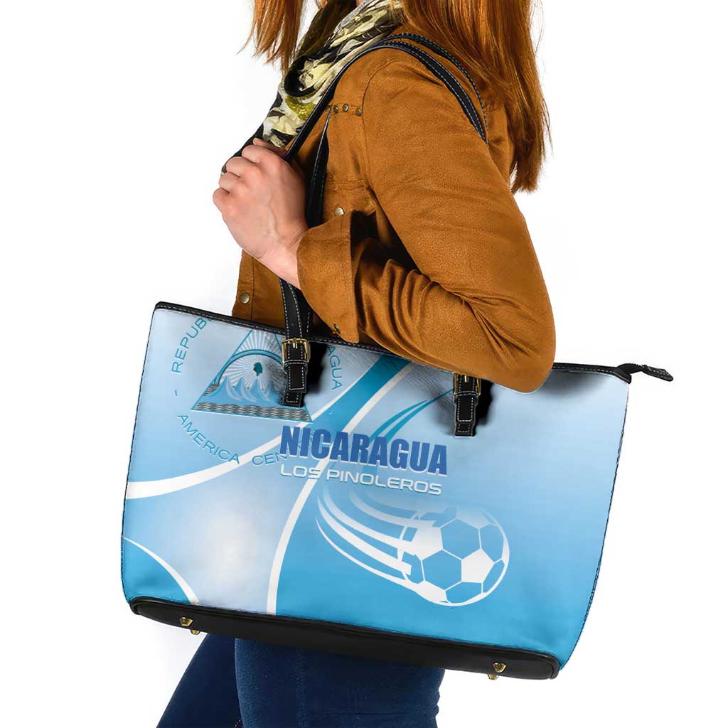 Nicaragua Football Leather Tote Bag Vamos Los Pinoleros