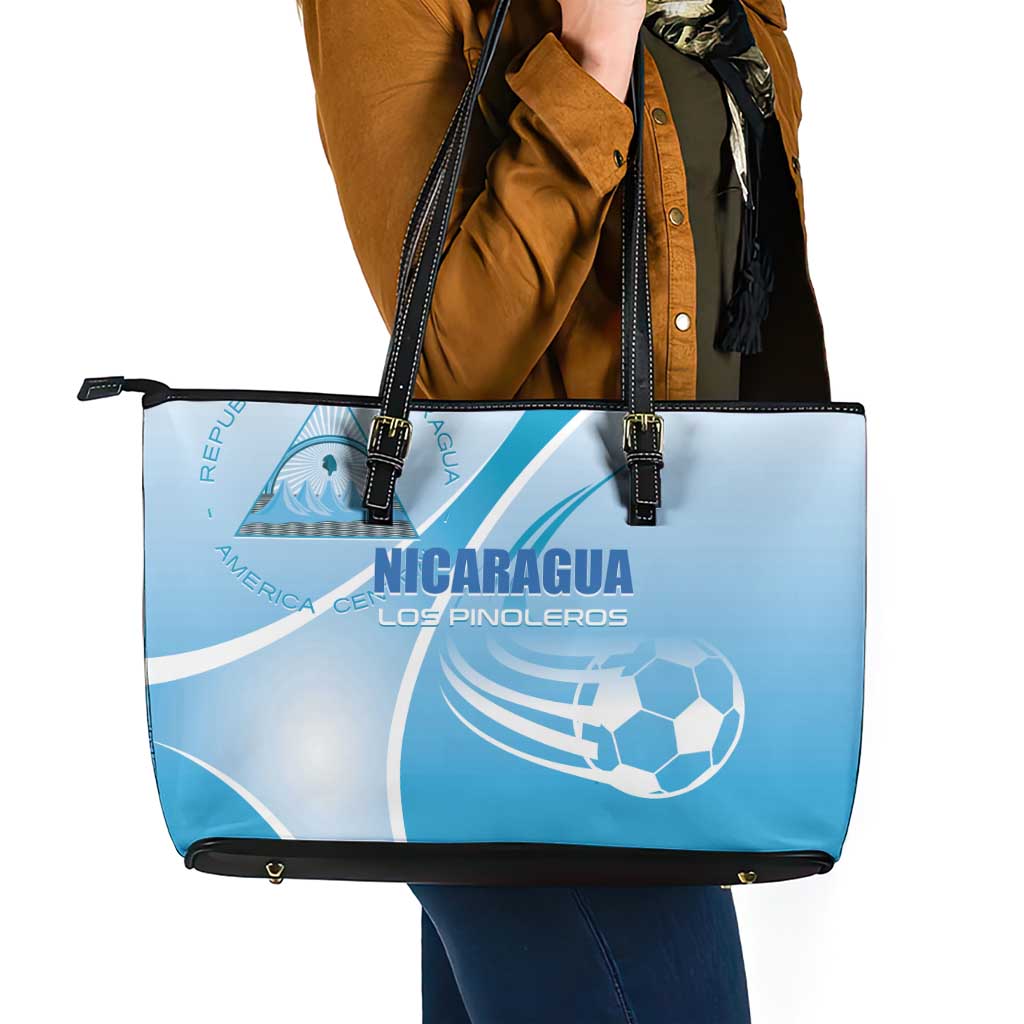 Nicaragua Football Leather Tote Bag Vamos Los Pinoleros