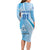 Custom Nicaragua Football Long Sleeve Bodycon Dress Vamos Los Pinoleros