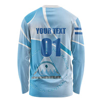 Custom Nicaragua Football Long Sleeve Shirt Vamos Los Pinoleros