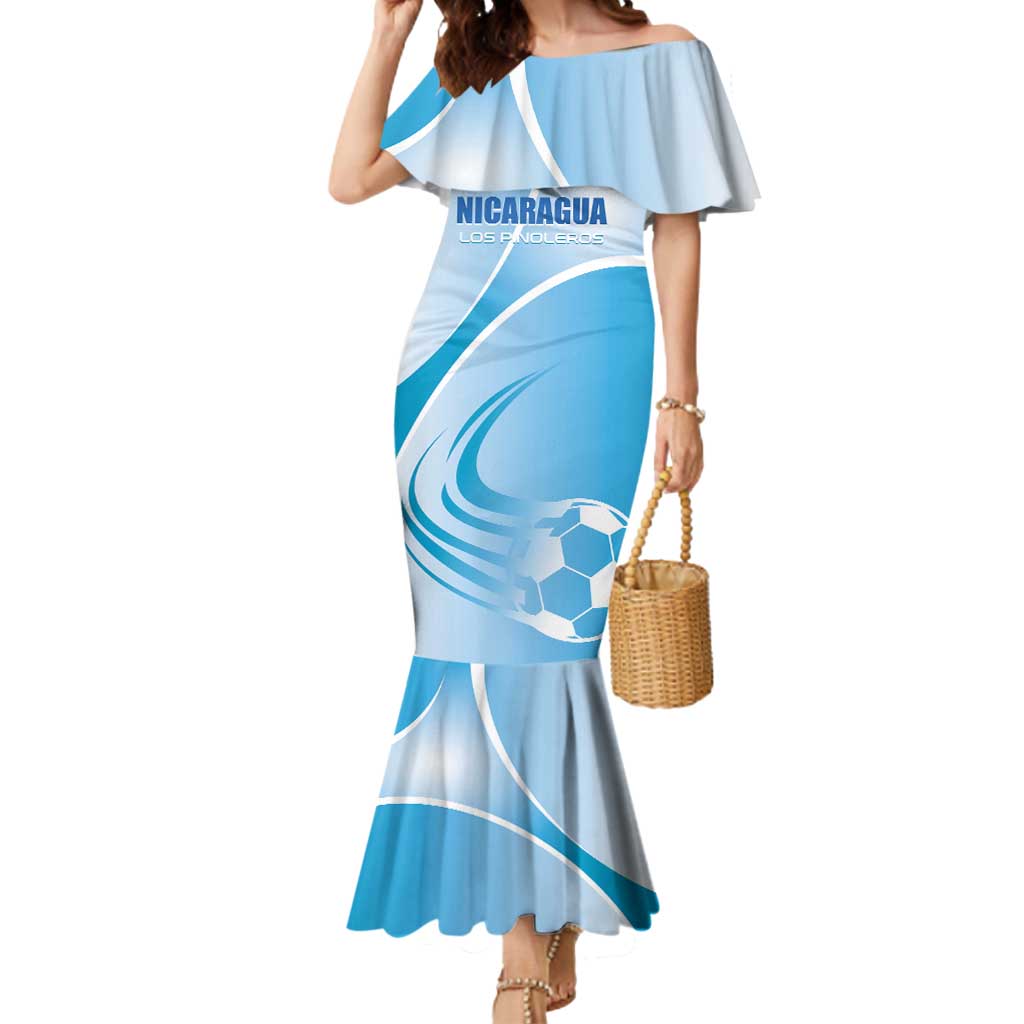 Custom Nicaragua Football Mermaid Dress Vamos Los Pinoleros