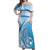 Custom Nicaragua Football Off Shoulder Maxi Dress Vamos Los Pinoleros