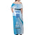 Custom Nicaragua Football Off Shoulder Maxi Dress Vamos Los Pinoleros