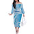 Custom Nicaragua Football Off The Shoulder Long Sleeve Dress Vamos Los Pinoleros