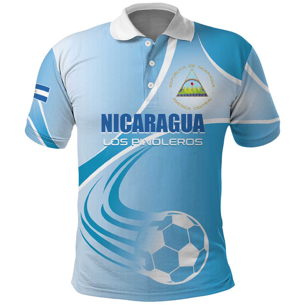 Custom Nicaragua Football Polo Shirt Vamos Los Pinoleros