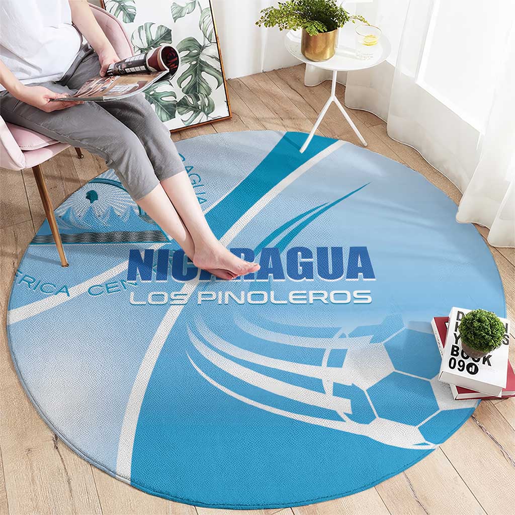 Nicaragua Football Round Carpet Vamos Los Pinoleros