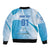 Custom Nicaragua Football Sleeve Zip Bomber Jacket Vamos Los Pinoleros
