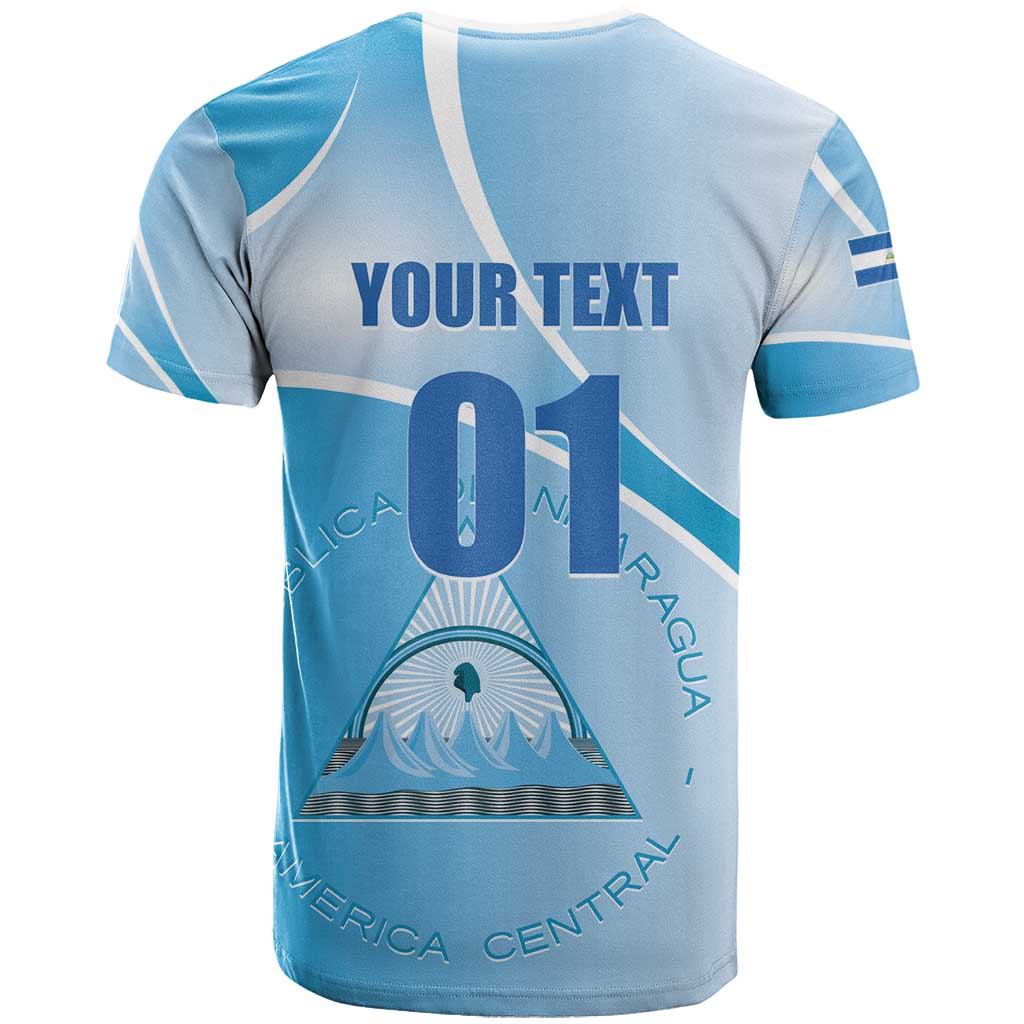 Custom Nicaragua Football T Shirt Vamos Los Pinoleros