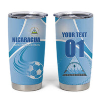 Custom Nicaragua Football Tumbler Cup Vamos Los Pinoleros