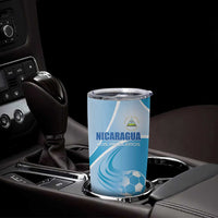 Custom Nicaragua Football Tumbler Cup Vamos Los Pinoleros