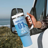 Custom Nicaragua Football Tumbler With Handle Vamos Los Pinoleros