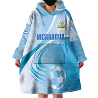 Custom Nicaragua Football Wearable Blanket Hoodie Vamos Los Pinoleros