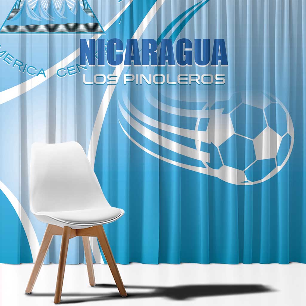 Nicaragua Football Window Curtain Vamos Los Pinoleros