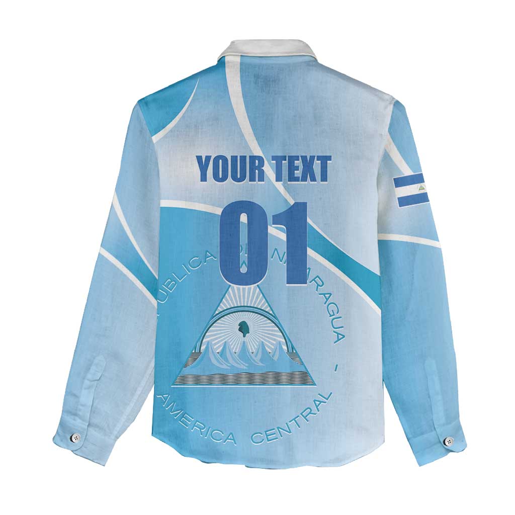 Custom Nicaragua Football Women Casual Shirt Vamos Los Pinoleros