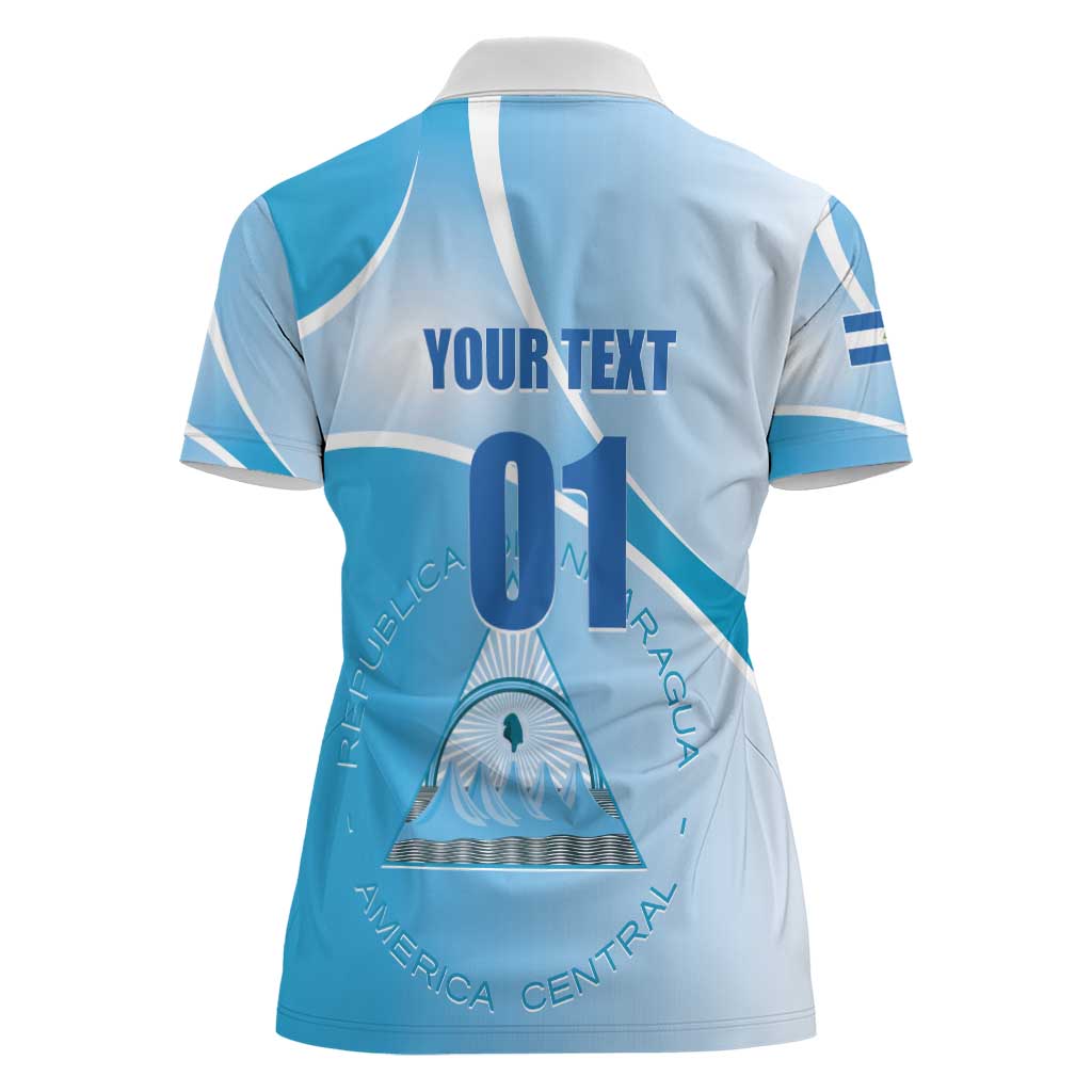 Custom Nicaragua Football Women Polo Shirt Vamos Los Pinoleros