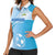 Custom Nicaragua Football Women Sleeveless Polo Shirt Vamos Los Pinoleros