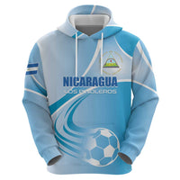 Custom Nicaragua Football Zip Hoodie Vamos Los Pinoleros