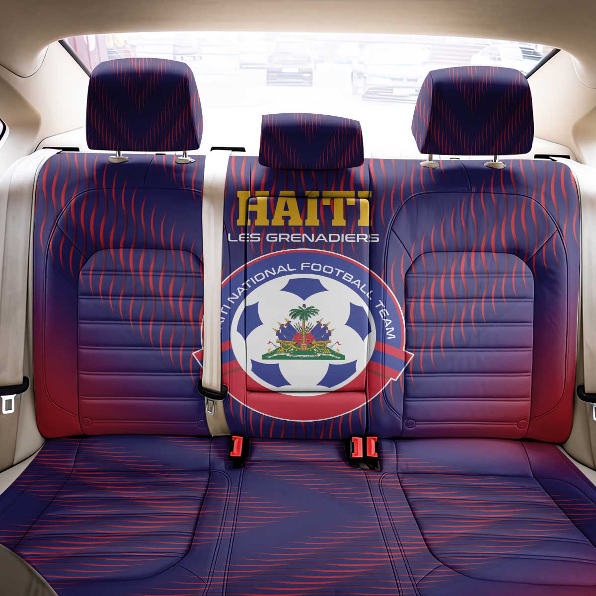 Haiti Football Back Car Seat Cover Come On Les Grenadiers