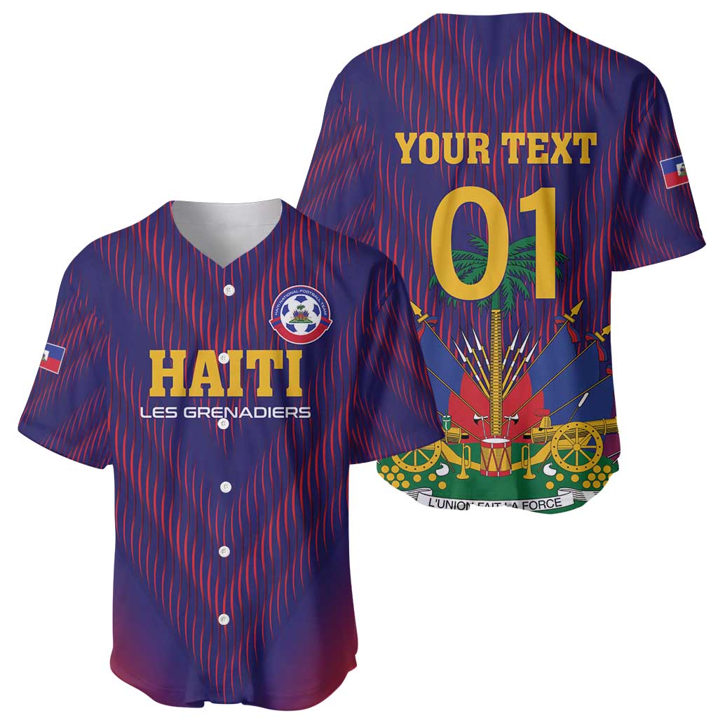 Custom Haiti Football Baseball Jersey Come On Les Grenadiers