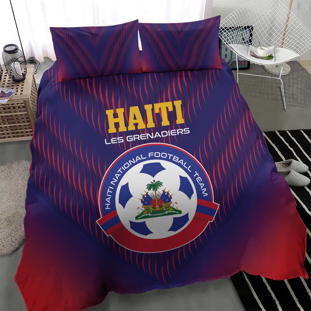 Haiti Football Bedding Set Come On Les Grenadiers