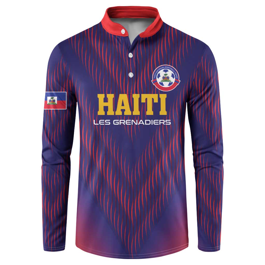 Custom Haiti Football Button Sweatshirt Come On Les Grenadiers