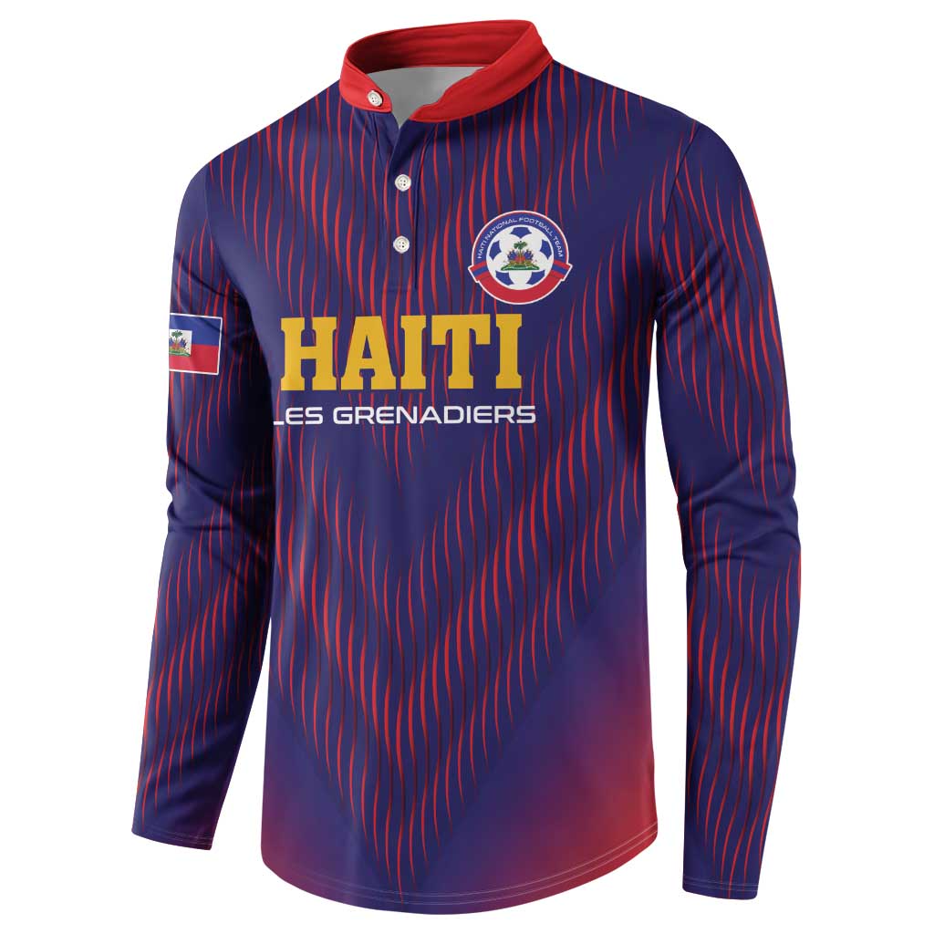 Custom Haiti Football Button Sweatshirt Come On Les Grenadiers