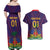 Custom Haiti Football Couples Matching Off Shoulder Maxi Dress and Hawaiian Shirt Come On Les Grenadiers