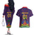 Custom Haiti Football Couples Matching Off The Shoulder Long Sleeve Dress and Hawaiian Shirt Come On Les Grenadiers