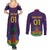 Custom Haiti Football Couples Matching Summer Maxi Dress and Long Sleeve Button Shirt Come On Les Grenadiers