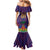 Custom Haiti Football Family Matching Mermaid Dress and Hawaiian Shirt Come On Les Grenadiers