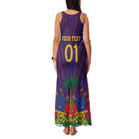 Custom Haiti Football Family Matching Tank Maxi Dress and Hawaiian Shirt Come On Les Grenadiers