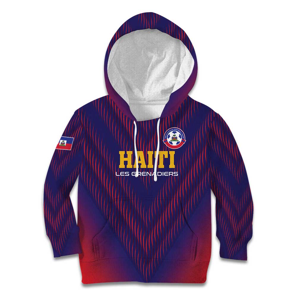 Custom Haiti Football Kid Hoodie Come On Les Grenadiers