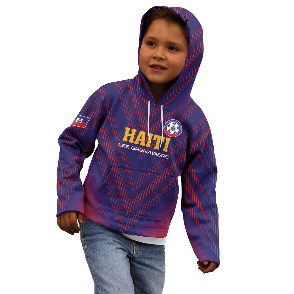 Custom Haiti Football Kid Hoodie Come On Les Grenadiers