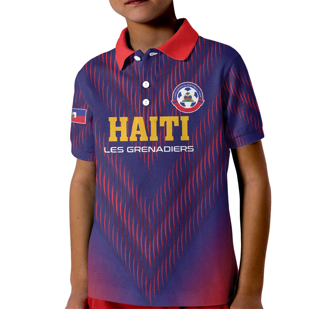 Custom Haiti Football Kid Polo Shirt Come On Les Grenadiers