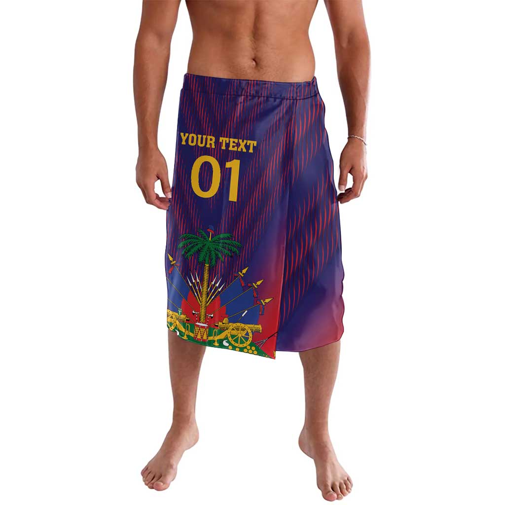 Custom Haiti Football Lavalava Come On Les Grenadiers